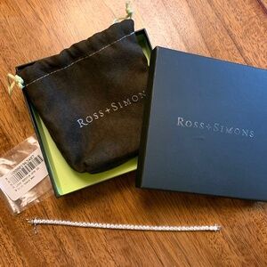 Ross + Simons Sterling and CZ Tennis Bracelet 7" NWT